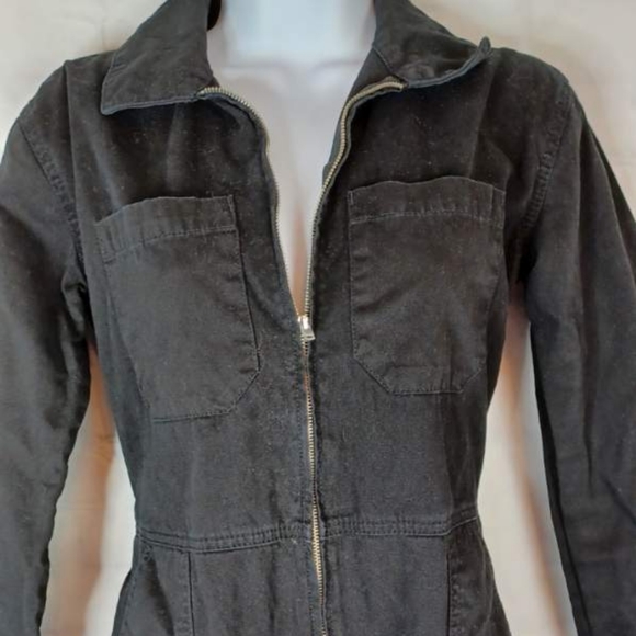 Urban Outfitters Streetwear jumpsuit in size XS black long-sleeved Goth - Picture 4 of 7